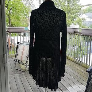 Black lace cardigan 1x